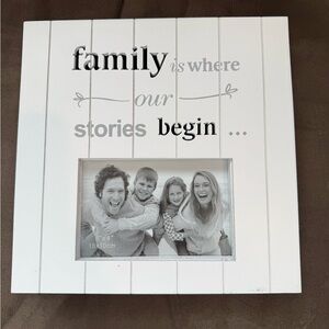 NWOT Family Picture Frame, “Family Is Where Our Stories Begin…”